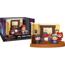 WandaVision - 2000s Wanda & Vision with Billy & Tommy Diorama Mini Moments Vinyl Figure