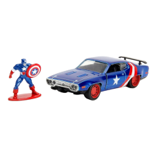 Marvel Comics - 1972 Plymouth GTX with Captain America 1:32 Scale Diecast Figure