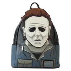 Halloween - Michael Myers Mask Cosplay Glow in the Dark 10 inch Faux Leather Mini Backpack