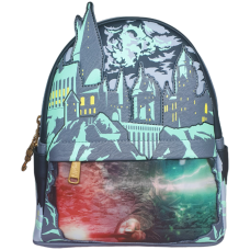 Harry Potter - Harry Potter VS Voldemort Duel Scene Lenticular Glow in the Dark 10 inch Faux Leather Mini Backpack