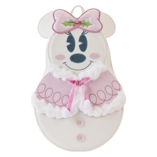 Disney - Minnie Pastel Snowman 10 inch Faux Leather Mini Backpack