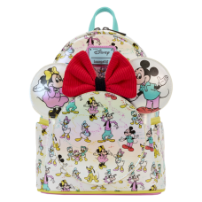 Disney - Disney100 Mickey & Friends Iridescent 10 inch Faux Leather Ear Holder Mini Backpack
