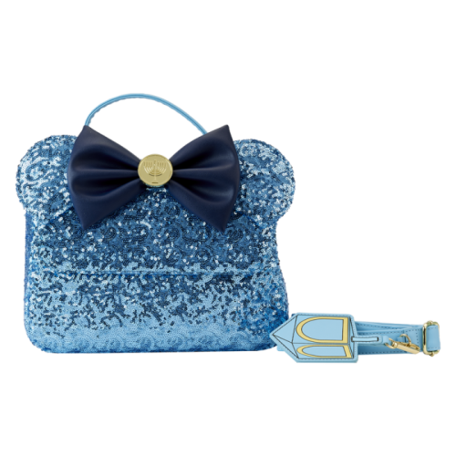 Disney - Minnie Hanukkah Sequin 8 inch Faux Leather Crossbody Bag