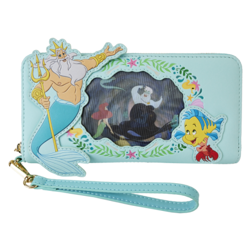 The Little Mermaid (1989) - Ariel Princess Lenticular 4 inch Faux Leather Zip-Around Wristlet Wallet