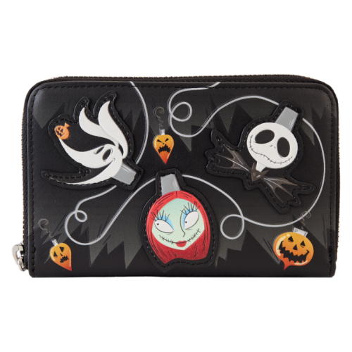The Nightmare Before Christmas - Tree String Lights Glow in the Dark 4 inch Faux Leather Zip-Around Wallet
