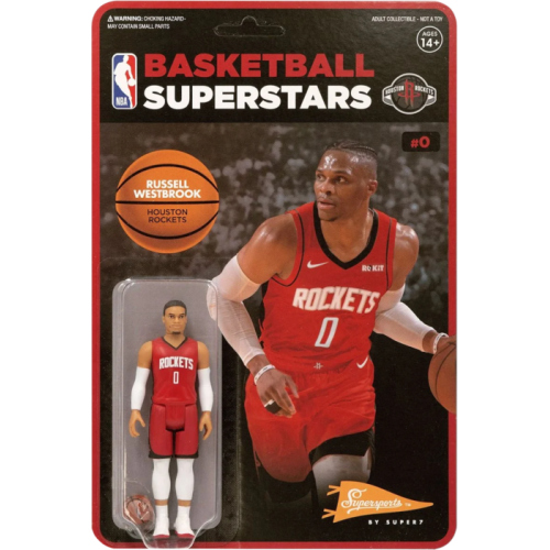 NBA Basketball - Russell Westbrook Houston Rockets Supersports ReAction 3.75 inch Action Figure