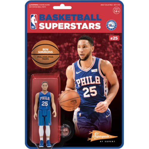 NBA Basketball - Ben Simmons Philadelphia 76ers Supersports ReAction 3.75 inch Action Figure