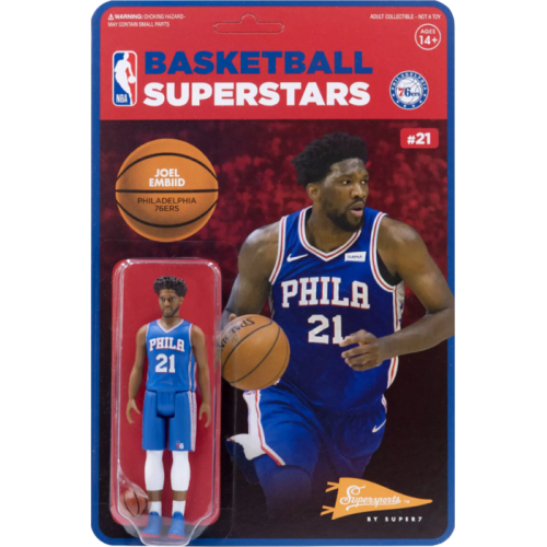 NBA Basketball - Joel Embiid Philadelphia 76ers Supersports ReAction 3.75 inch Action Figure