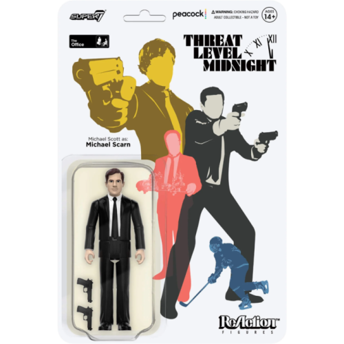 The Office - Michael Scott as Michael Scarn (Threat Level Midnight) ReAction 3.75 inch Action Figure