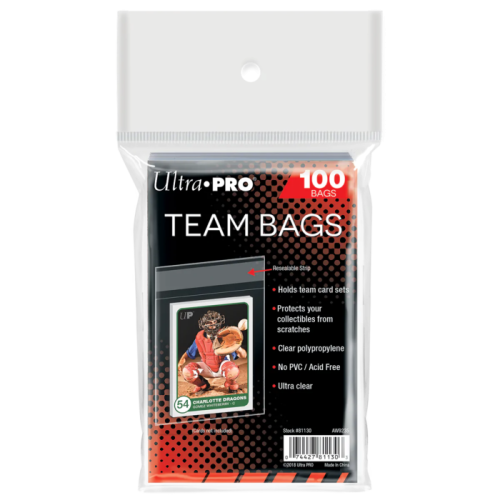 Ultra-Pro - Ultra Clear Resealable Team Card Bags (100 Count) Ultra-Pro - Ultra Clear Resealable Team Card Bags (100 Count)