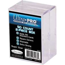 Ultra Pro - 2-Piece 50 Count Clear Card Storage Box 2-Pack