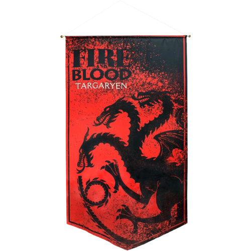 Game of Thrones - Targaryen Fire and Blood Satin Banner