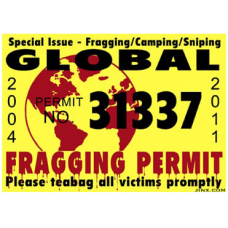 Fragging Permit Sticker