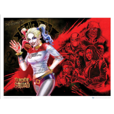 Suicide Squad - Harley Quinn's Heroes Art Print (24x18 Inch )