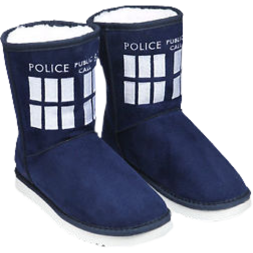 Doctor Who - TARDIS Boot Slipper Ladies Size 8