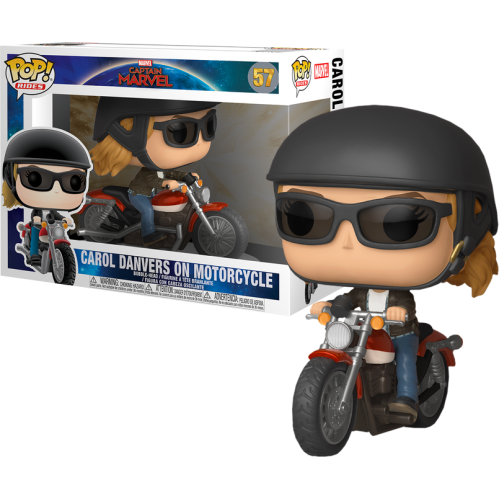Captain Marvel (2019) - Captain Marvel on Motorcycle Pop! Rides Vinyl Figure 
