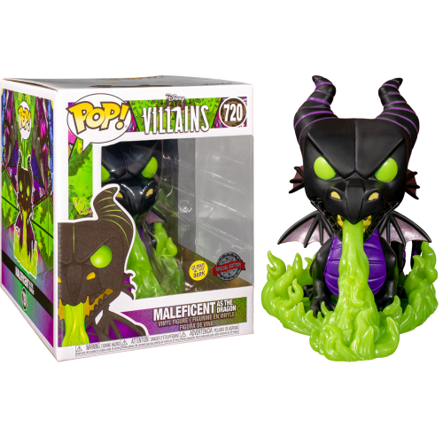 Sleeping Beauty - Maleficent Dragon Glow in the Dark 6 Inch Super Sized Pop! Vinyl Figure