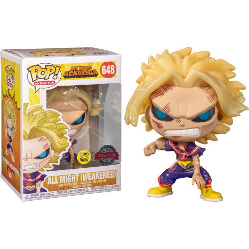 My Hero Academia - All Might Weakened Glow in the Dark Pop! Vinyl Figure