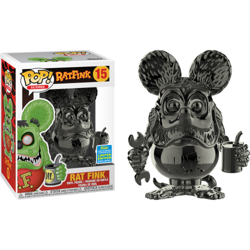 Rat Fink - Rat Fink Grey Chrome Pop! Vinyl Figure (2019 Summer Convention Exclusive)