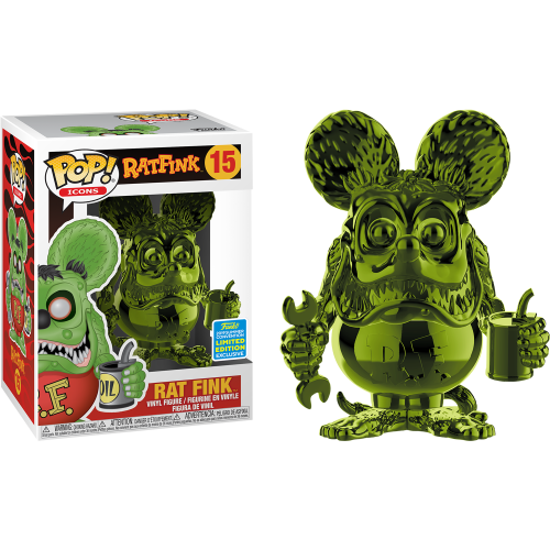 Rat Fink - Green Chrome Rat Fink Pop! Vinyl Figure (2019 Summer Convention Exclusive)