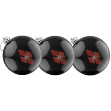 Batman - Harley Quinn Diamond Pattern Christmas Bauble Ornament 3-Pack