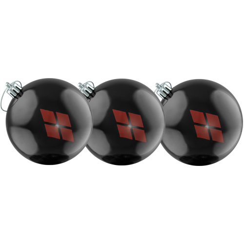 Batman - Harley Quinn Diamond Pattern Christmas Bauble Ornament 3-Pack