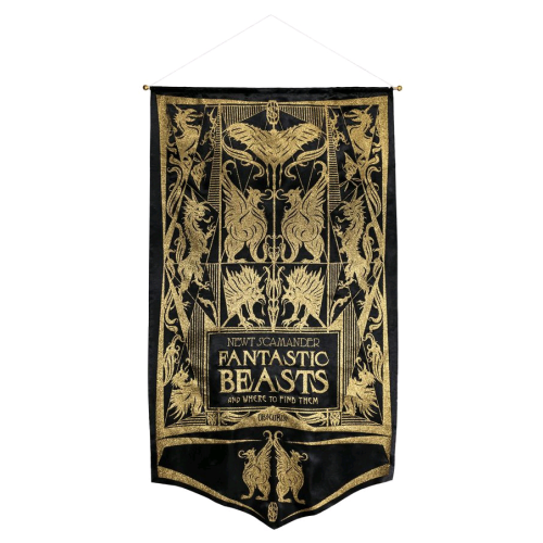 Fantastic Beasts and Where to Find Them - Newt Book Cover Gold Glitter Banner