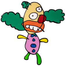 The Simpsons - Krusty the Clown Sketch Enamel Pin
