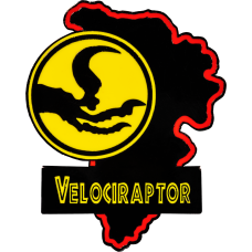 Jurassic Park - Velociraptor Map Enamel Pin