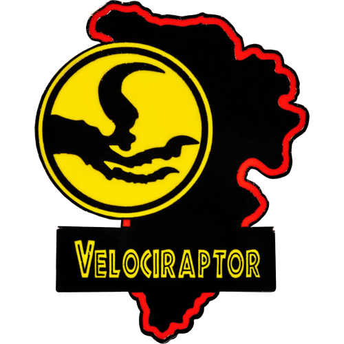 Jurassic Park - Velociraptor Map Enamel Pin