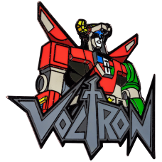 Voltron - Voltron Bust with Logo Enamel Pin