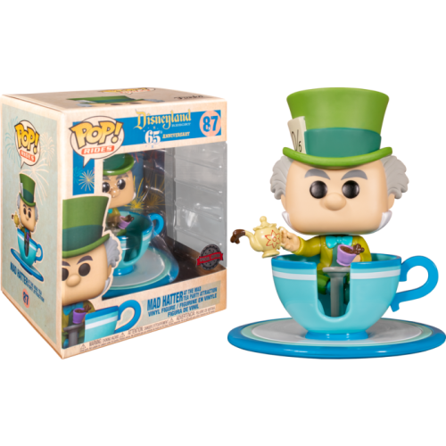 Disneyland: 65th Anniversary - Mad Hatter with Teacup Tea Party Attraction Pop! Rides Vinyl Figure