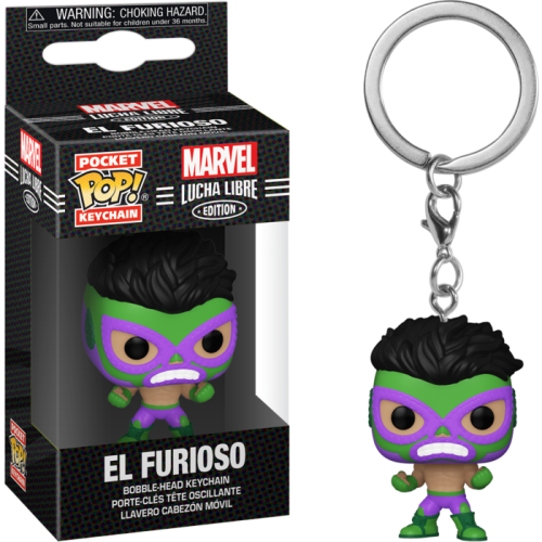 Marvel: Lucha Libre Edition - El Furioso Hulk Pocket Pop! Vinyl Keychain