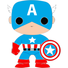 Captain America - Captain America 4 Inch Pop! Enamel Pin