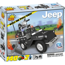 Action Town - 140 Piece Willys MB Jeep Police SWAT Car Construction Set