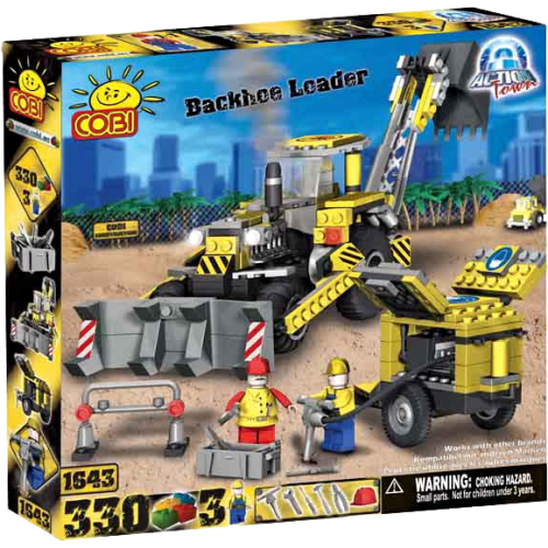 Action Town - 330 Piece Construction Backhoe Loader Construction Set