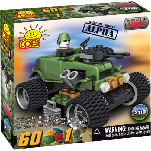 Small Army - 60 Piece Alpha Military Vehicle Construction Set