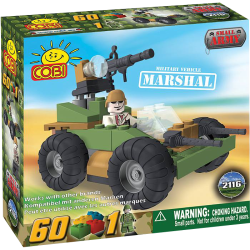 Small Army - 60 Piece Marshal Military Vehicle Construction Set