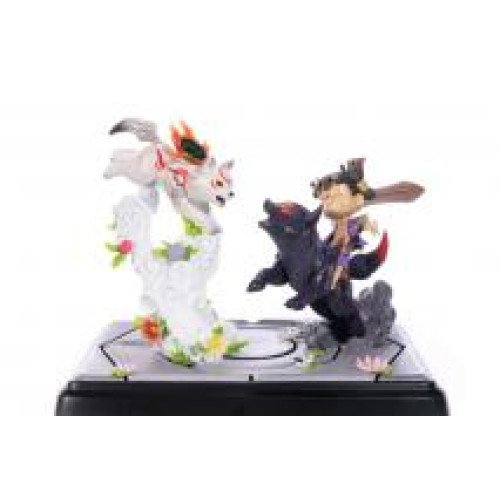 Okami - Chibiratsu vs Dark Chibiratsu & Possessed Kuni Statue