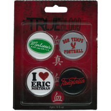 True Blood - 4 Pack of Pins / Buttons Set #2