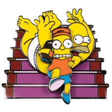The Simpsons - Bart Raiding Homer's Change Jar Spinning Enamel Pin