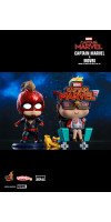 Captain Marvel (2019) - Captain Marvel and Movbi Cosbaby Hot Toys Bobble-Head Figure 2-Pack