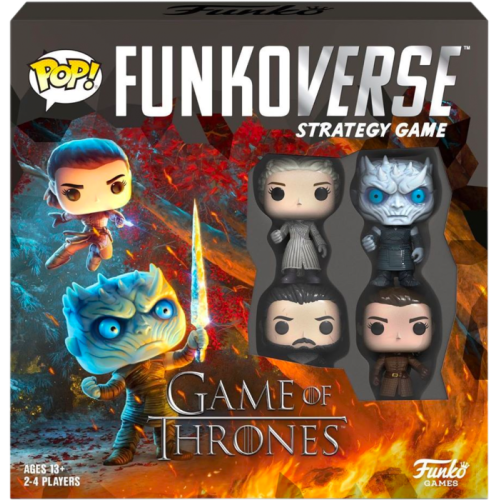 Game of Thrones - Daenerys, Night King, Jon Snow & Arya Stark Pop! Funkoverse Strategy Board Game 4-Pack