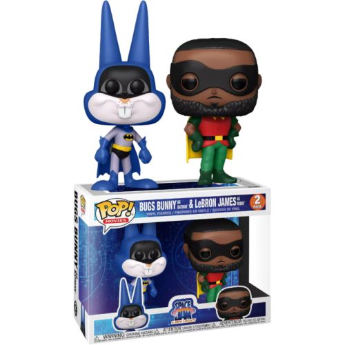 Space Jam 2: A New Legacy - Bugs Bunny as Batman & LeBron James as Robin US Exc Pop! 2-Pack [RS]