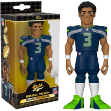 NFL Football - Russel Wilson Seattle Seahawks 5” Gold Premium Vinyl Figure