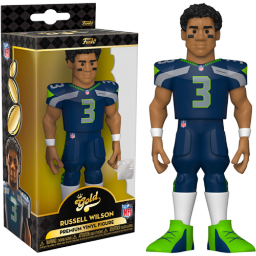 NFL Football - Russel Wilson Seattle Seahawks 5” Gold Premium Vinyl Figure