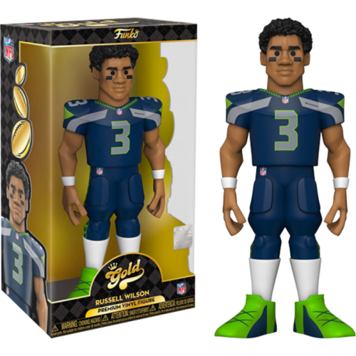 NFL Football - Russel Wilson Seattle Seahawks 12" Gold Premium Vinyl Figure