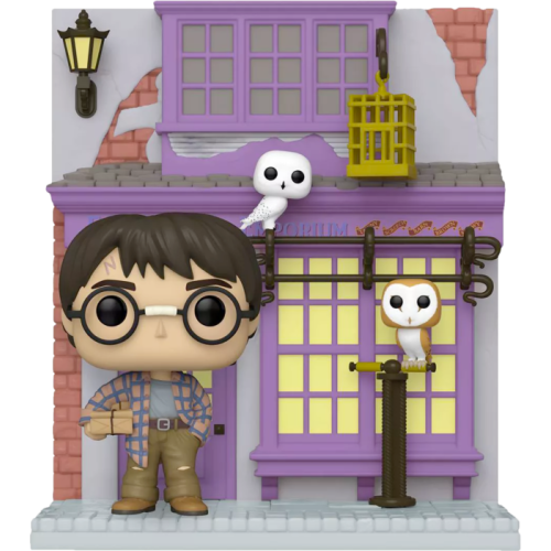 Harry Potter - Harry Potter with Eeylops Owl Emporium Diagon Alley Diorama Deluxe Pop! Vinyl Figure