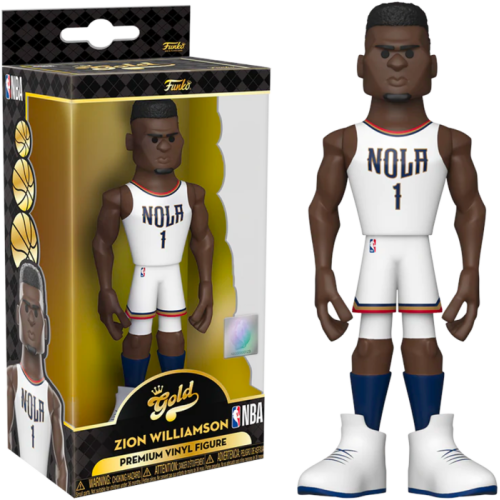 NBA: Basketball - Zion Williamson New Orleans Pelicans Home Jersey 5 Inch Gold Premium Vinyl Figure