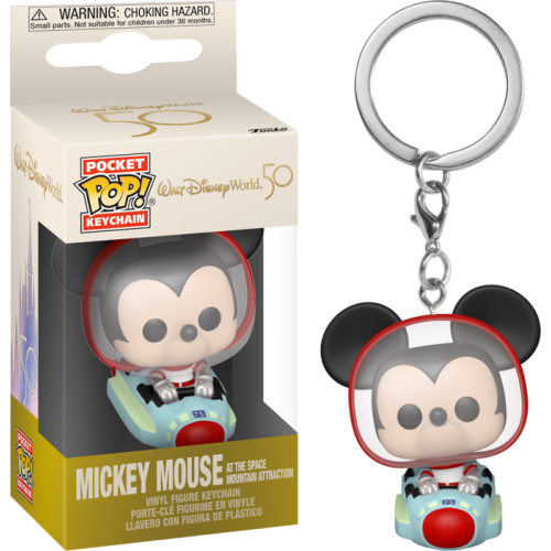 Walt Disney World - Mickey Mouse on Space Mountain 50th Anniversary Pocket Pop! Vinyl Keychain